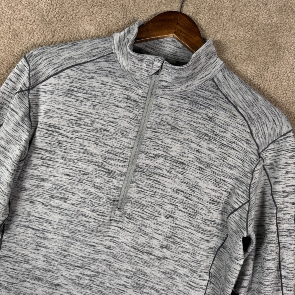 Kuhl Quarter Zip Pullover Mens Large Grey Space Dye Performance Thumbhole Top